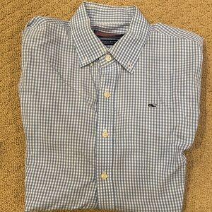 Vineyard Vines Light Blue Checkered Men's Shirt